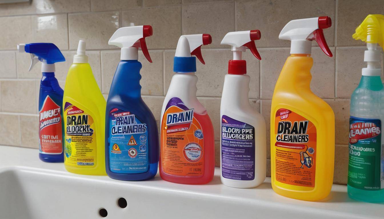 Assorted drain cleaning products