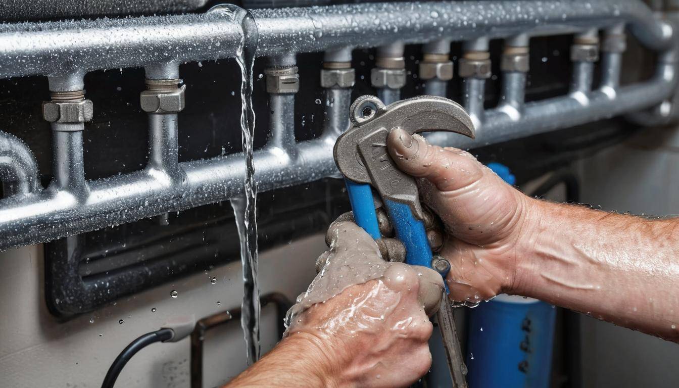 Plumber fixing drains