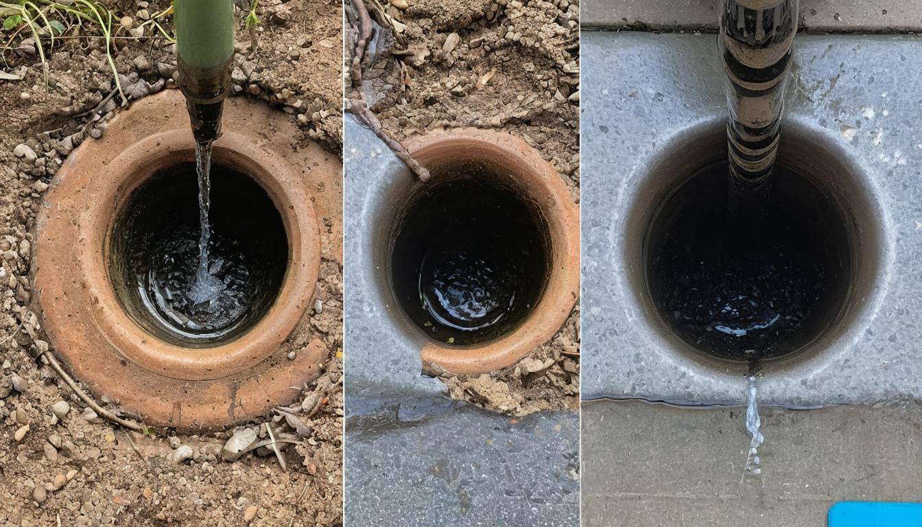 Clogged vs Clean Drain