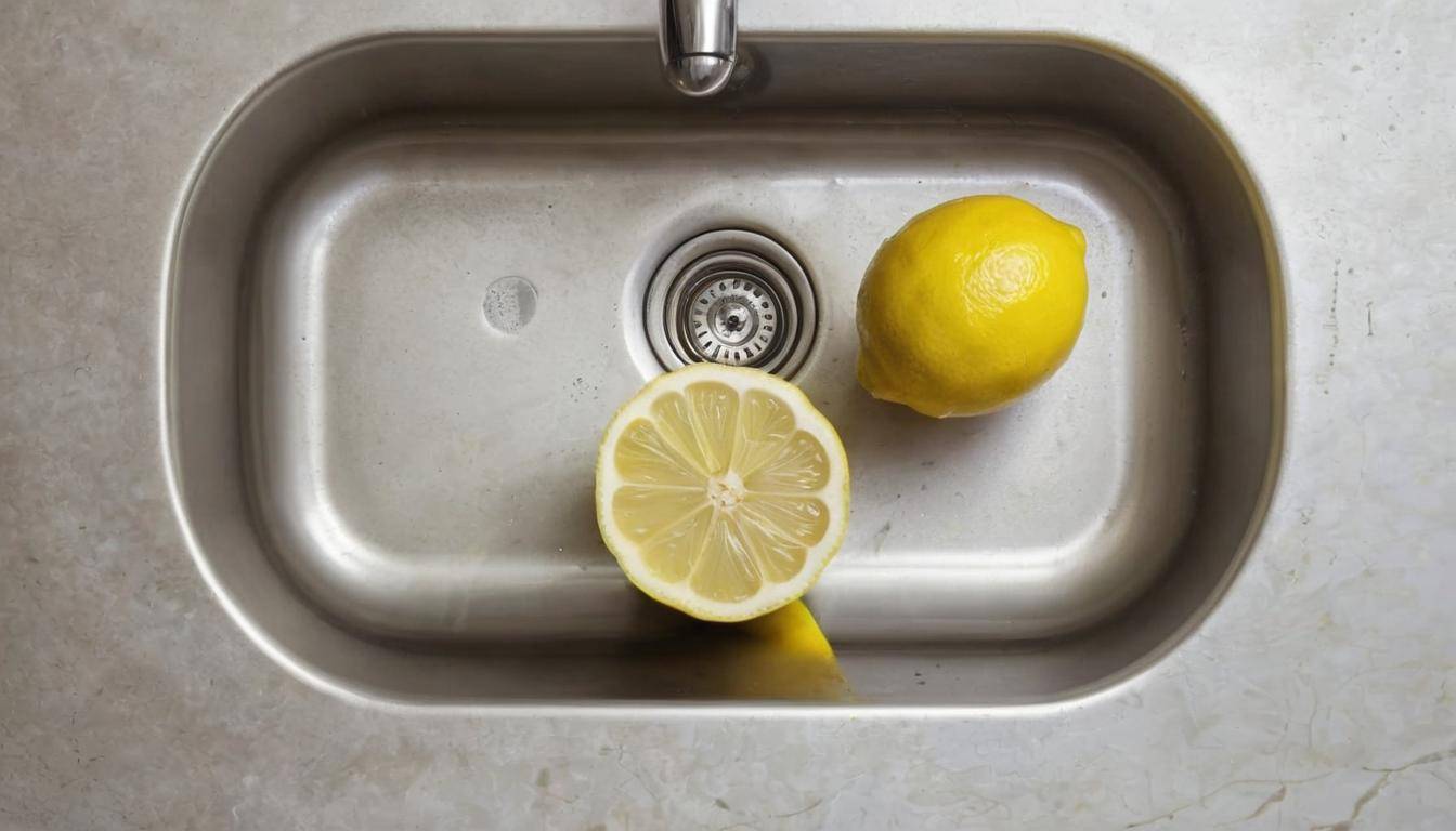 Natural drain cleaner: lemon