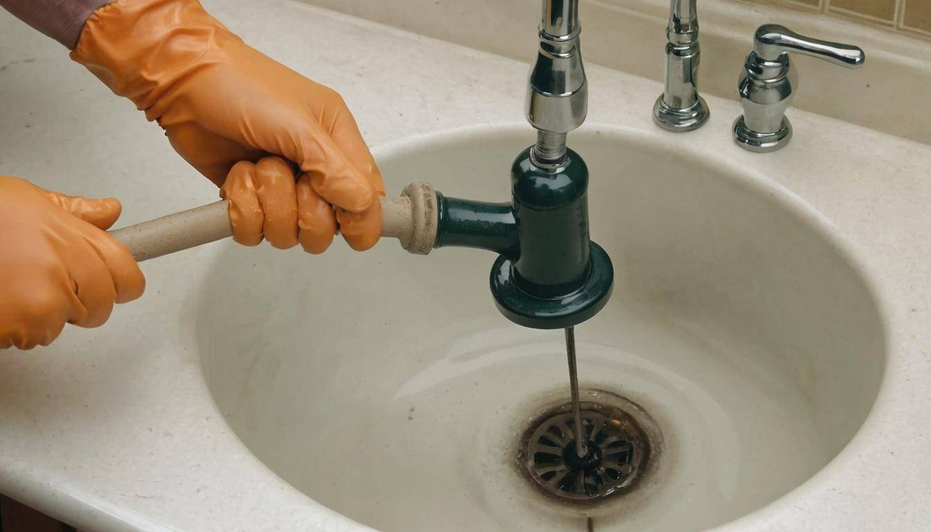 Plunger unclogging sink