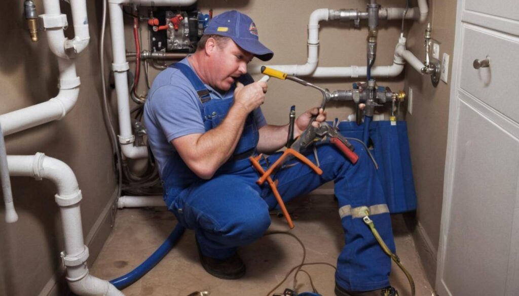 plumbing maintanance worker