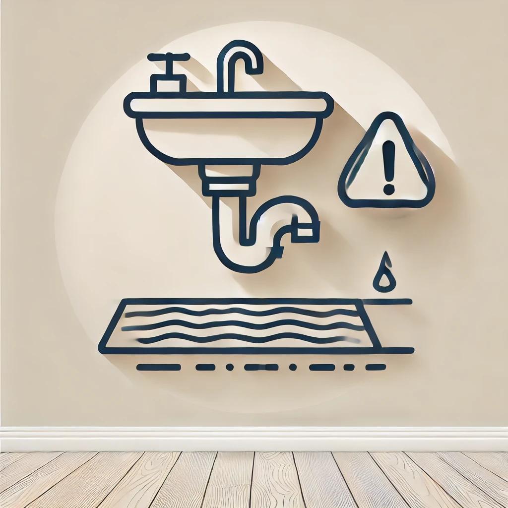 An illustration highlighting the hidden dangers of ignoring clogged drains in a Calgary home, emphasizing the need for timely maintenance.